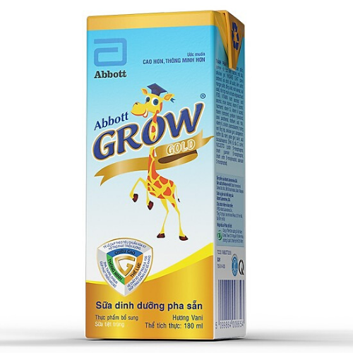 sữa tiệt trùng Abbott Grow Gold hương vani 180ml 